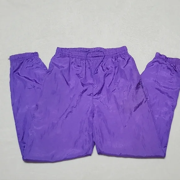 Vintage 90s Casual Isle Purple Full-zip Jacket High Rise Shell Suit Tracksuit M
